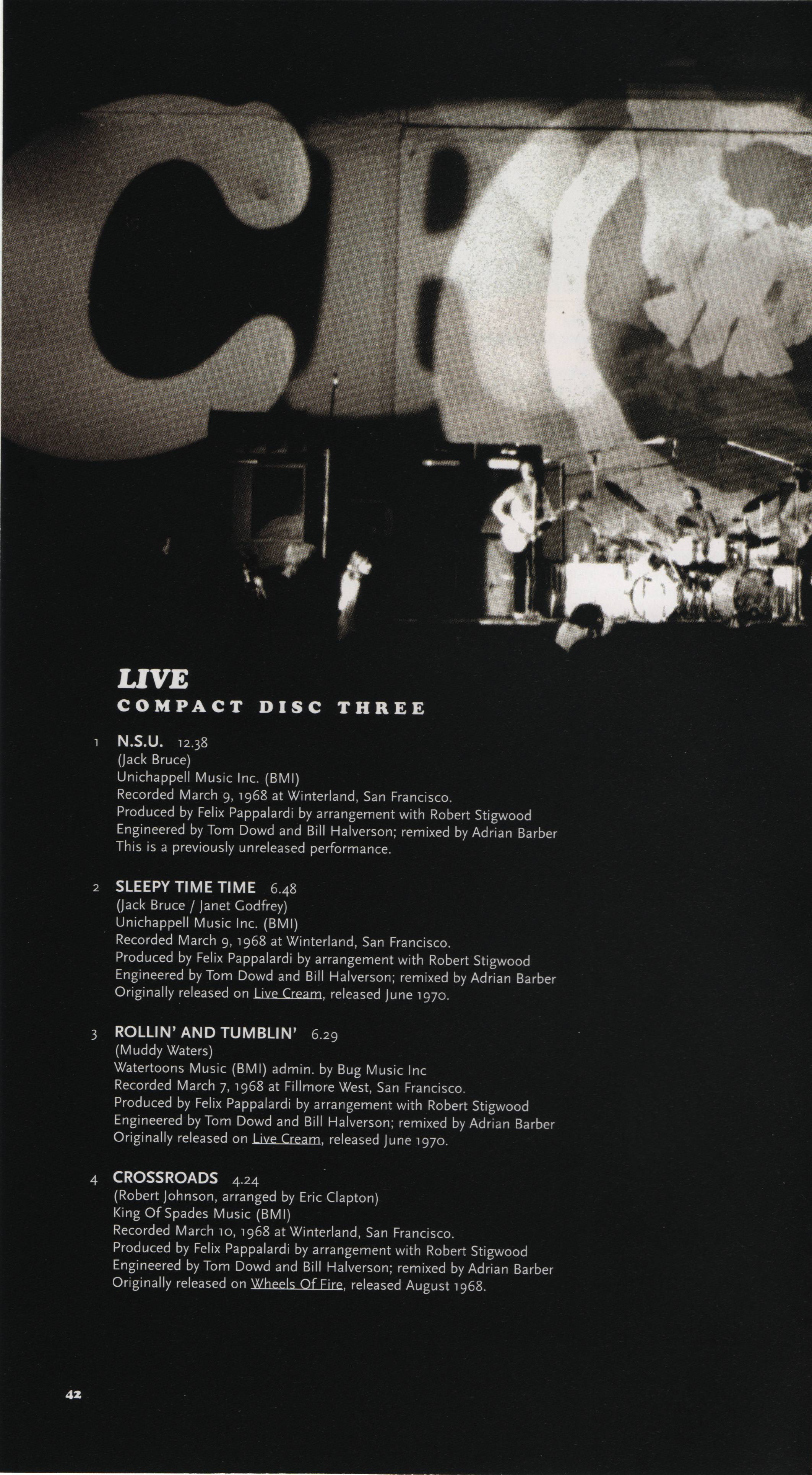 Cream Those Were the Days : Booklet 42